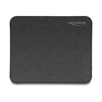 Tapete de rato DeLOCK preto brilhante 300x245mm borracha antiderrapante