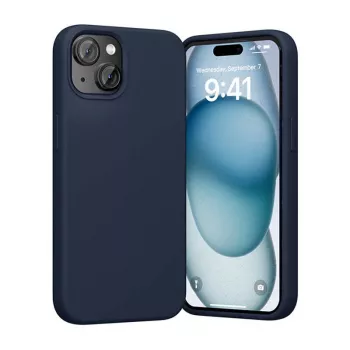 Capa de silicone Vention KUFL0-20 para iPhone 15 Plus, azul – capa protetora macia, ajuste fino