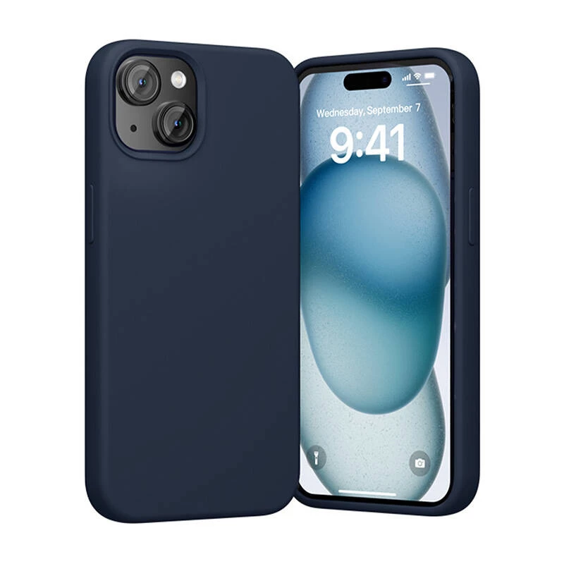 Capa de silicone Vention KUFL0-20 para iPhone 15 Plus, azul – capa protetora macia, ajuste fino