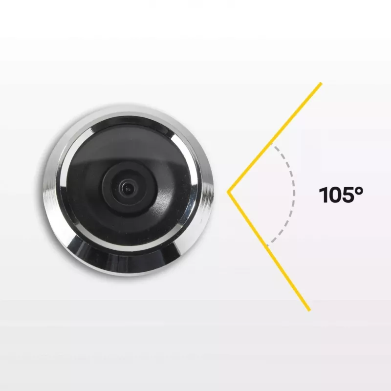 Óculo mágico digital Yale 45-0500-1432-00-6011 — LCD 8,13 cm, ângulo de visão 105°, ângulo 110°, preto, 2×AAA