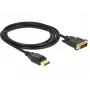 DeLOCK - cabo de vídeo - Single Link - DisplayPort (M) para DVI-D (M) - DisplayPort 1.2a - 2,0m - passivo - preto (85313)