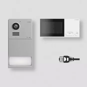 Conjunto Siedle LAN cromado mate IQSL-0f.Neubau (210013218-00)