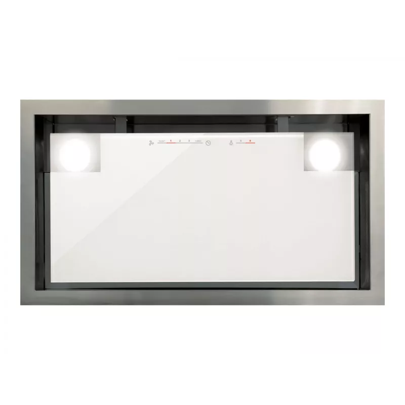 Exaustor de parede CATA GC DUAL A 45 XGWH, classe de eficiência energética A, largura 45 cm, 820 m3/h, controlo tátil, LED, vidro branco
