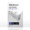 Carregador QOLTEC 51824 GaN 35W USB-C PD & USB QC 3.0, 5–20V, 1x USB-C, 1x USB-A