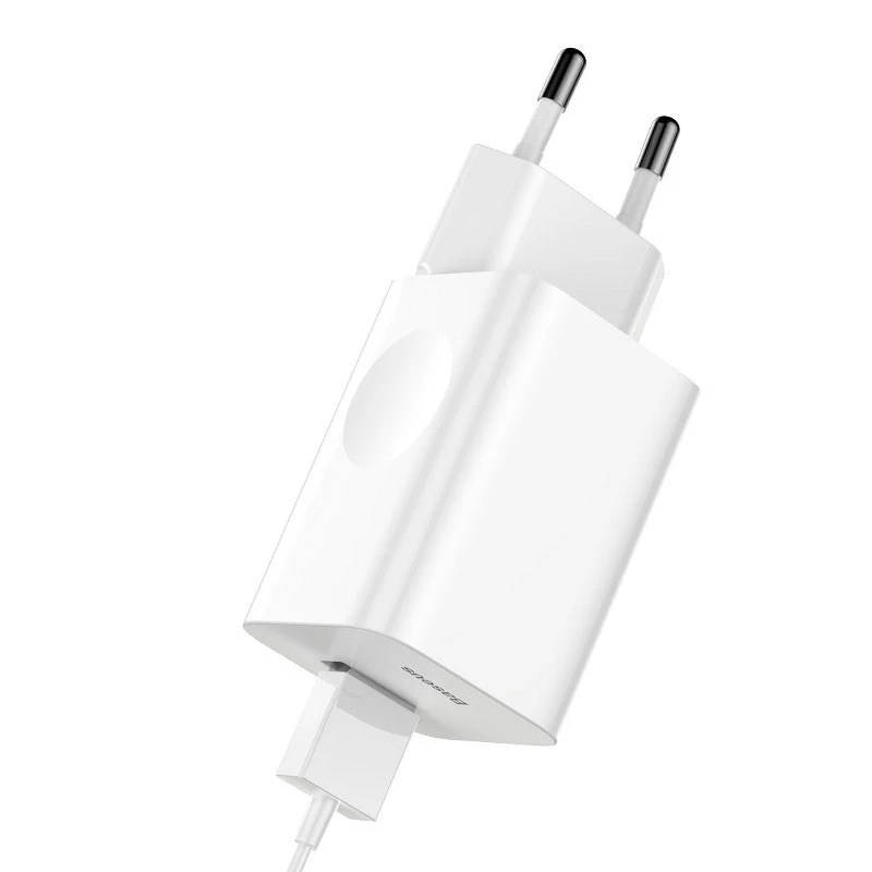 Carregador Baseus Quick Charger CCALL-BX02, 24 W max, USB Fast Charge 3.0, branco, 100–240 V