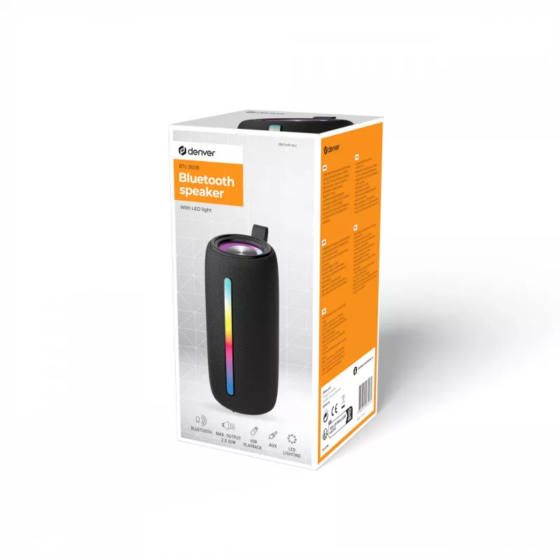 Altifalante portátil mono Denver BTL-360B preto