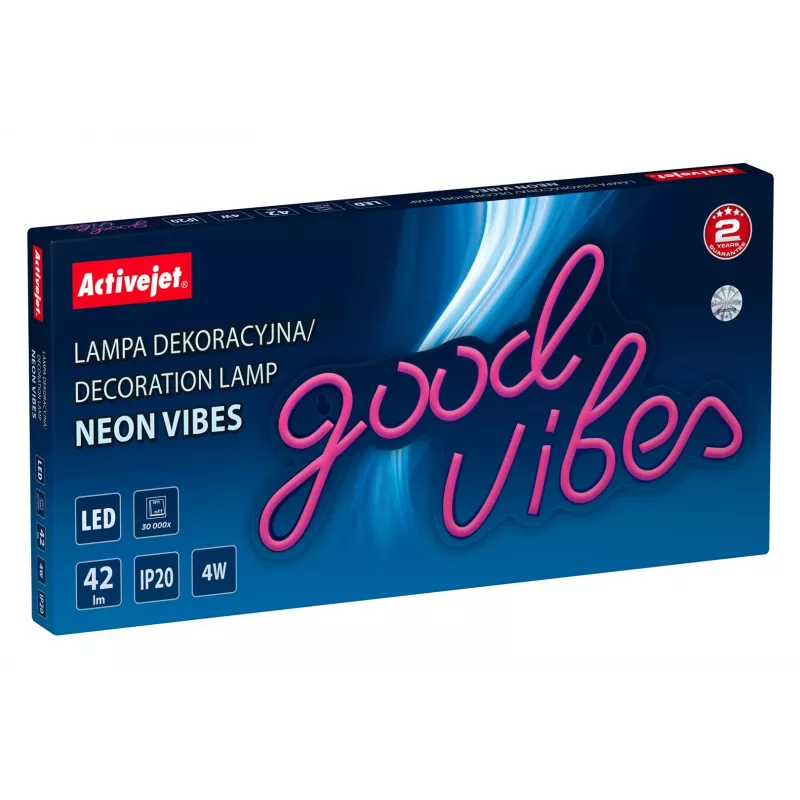 Letreiro de néon LED Activejet AJE-NEON VIBES