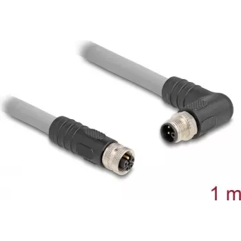 Cabo sensor/atuador DeLOCK 1 m RST M12 cinzento 80546