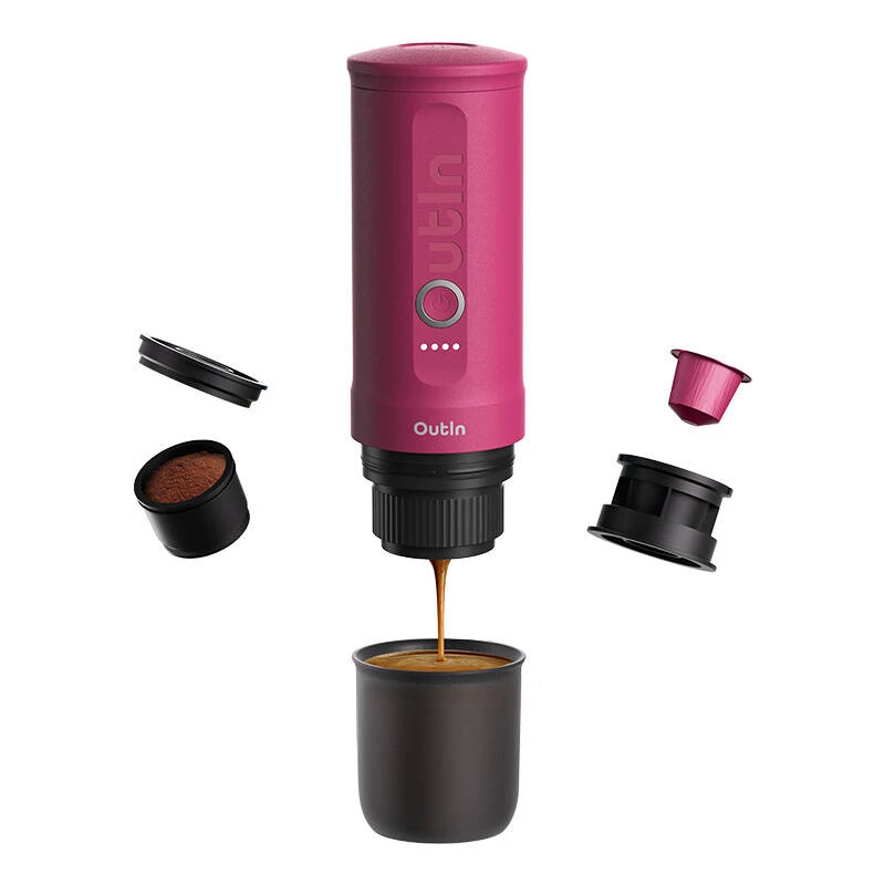 OutIn Nano máquina de espresso portátil, Crimson Red