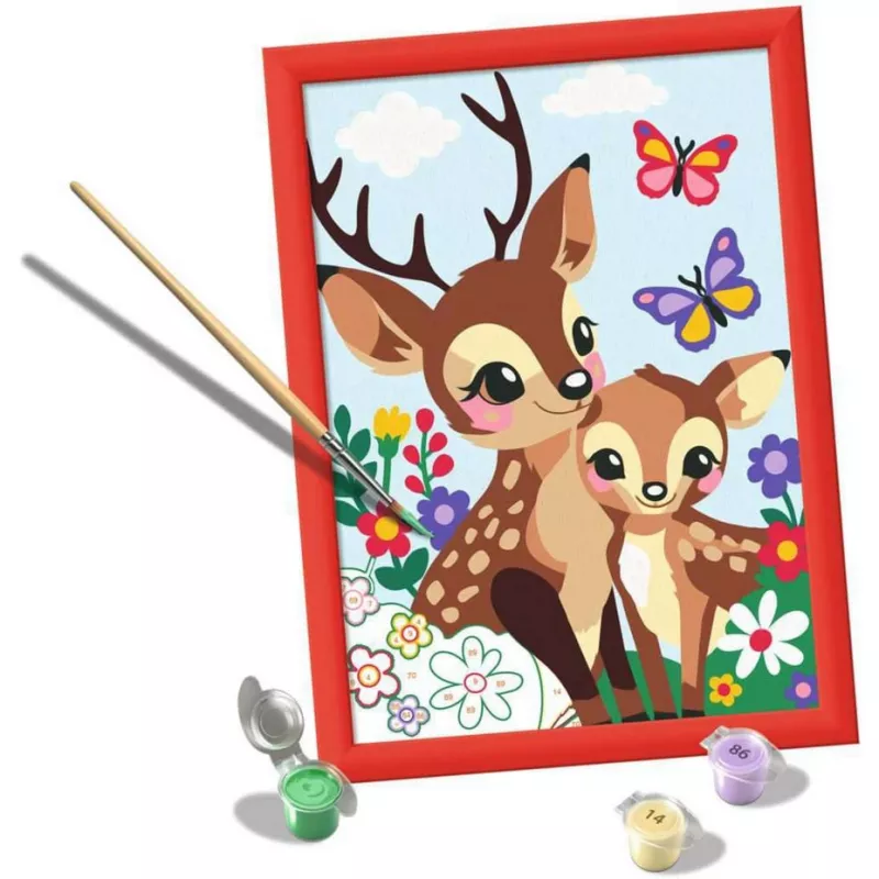 Conjunto de pintura por números Ravensburger CreArt Veado Feliz — conjunto de pintura em tela numerada