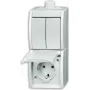 BUSCH JAEGER 2601/5/20EW-54-503 - CEE 7/3 - 2P+E - branco - IP44 - 250 V - 16 A