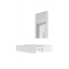 Penteadeira com espelho cama meble PAFOS 80×41,6×100 cm, branco mate, estrutura em MDF, 1 gaveta