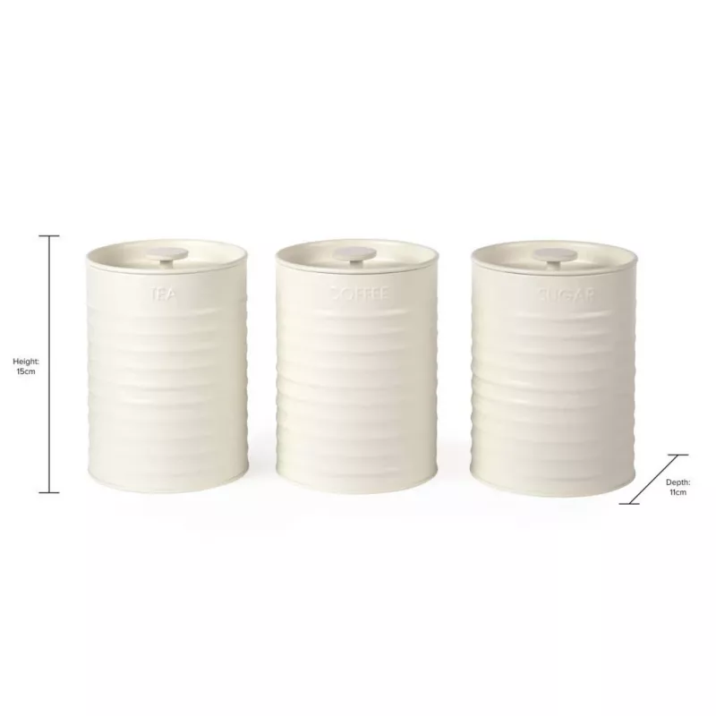 Conjunto de potes de conservação Russell Hobbs RH03268CEU7 3 peças, frascos de armazenamento para a bancada