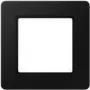 Jung A flow AF 581 BF SWM moldura simples, montagem vertical/horizontal, preto grafite