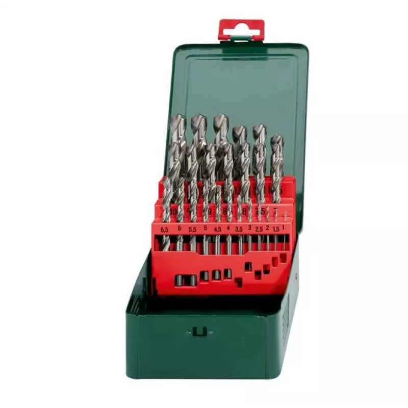 Metabo conjunto de brocas helicoidais HSS para metal, 25 peças, 1-13 mm, DIN 338 (627154000)