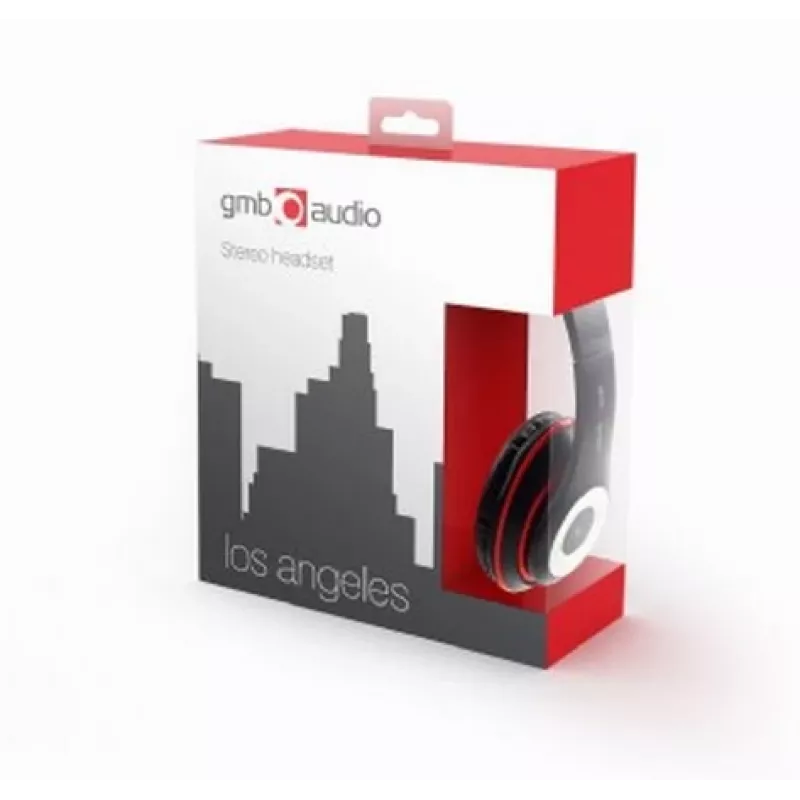 Auscultador LOS ANGELES BLACK/MHS-LAX-B GEMBIRD