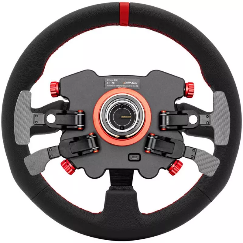 Cubo/punho de volante Simagic GT1 Pro (GTPRO-R K couro) — revestimento em couro, compatível com a série GT1