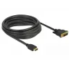 Adaptador de cabo de vídeo DeLOCK 85656 5 m HDMI tipo A DVI preto