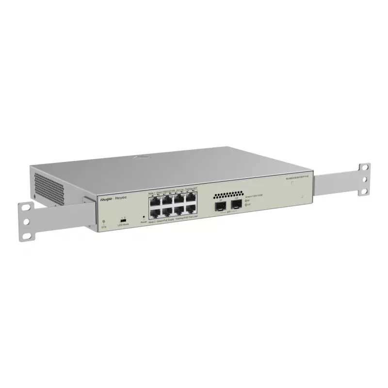 Ruijie Networks RG-NBS3100-8GT2SFP-P-V2 Switch de rede Gerido L2 Gigabit Ethernet (10/100/1000) Power over Ethernet (PoE) Metálico