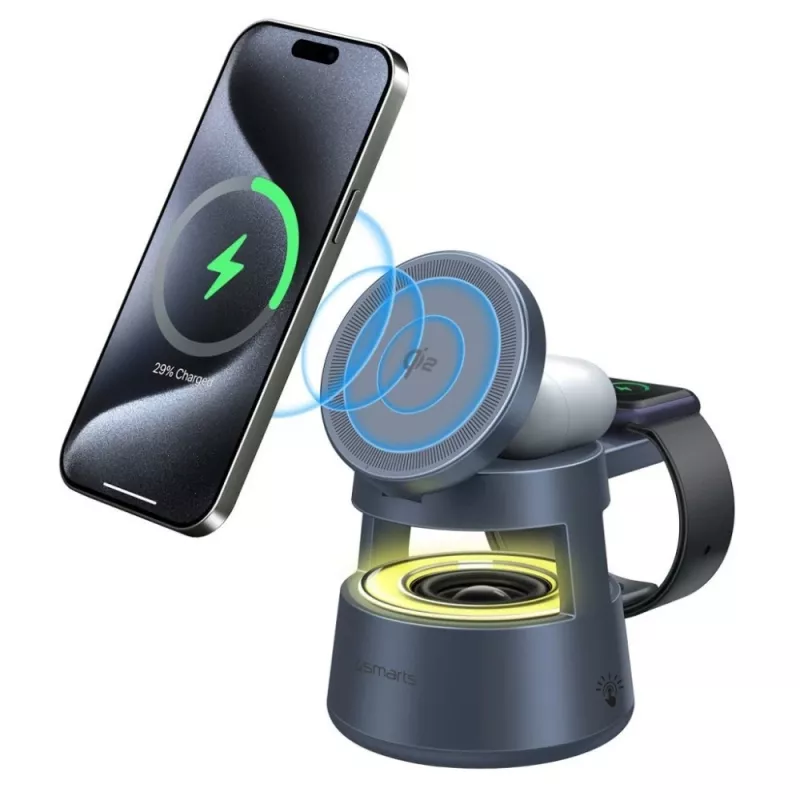 Carregador sem fios 4smarts 541327 USB Type-C Interior Cinzento
