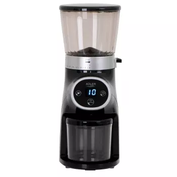 Moinho de café profissional, mós de aço, 31 definições de moagem, Café 90g/m, Adler, AD4450, 300, preto