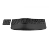 HP 960 Teclado ergonómico sem fios, tamanho completo (100%), sem fios, RF Wireless + Bluetooth, membrana, preto