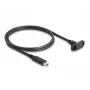 Cabo DeLOCK SuperSpeed USB 10 Gbps USB Type-C ficha para conector fêmea 1 m preto
