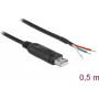 Cabo adaptador USB 2.0 Type-A para série RS-232 DeLOCK 63497