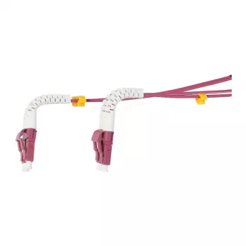 Synergy 21 cabo patch de fibra ótica 2 fibras 3 m LC-LC 50/125 µm OM4 AD 2 mm bainha flexível de proteção contra dobras - fibra multimodo - 3 m