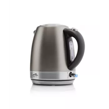 Chaleira elétrica ETA 1,2 L 2100 W, corpo em aço inoxidável, cinzento