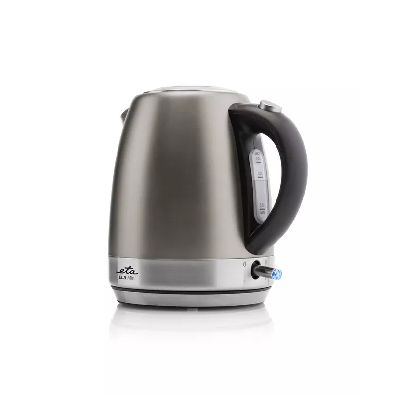 Chaleira elétrica ETA 1,2 L 2100 W, corpo em aço inoxidável, cinzento