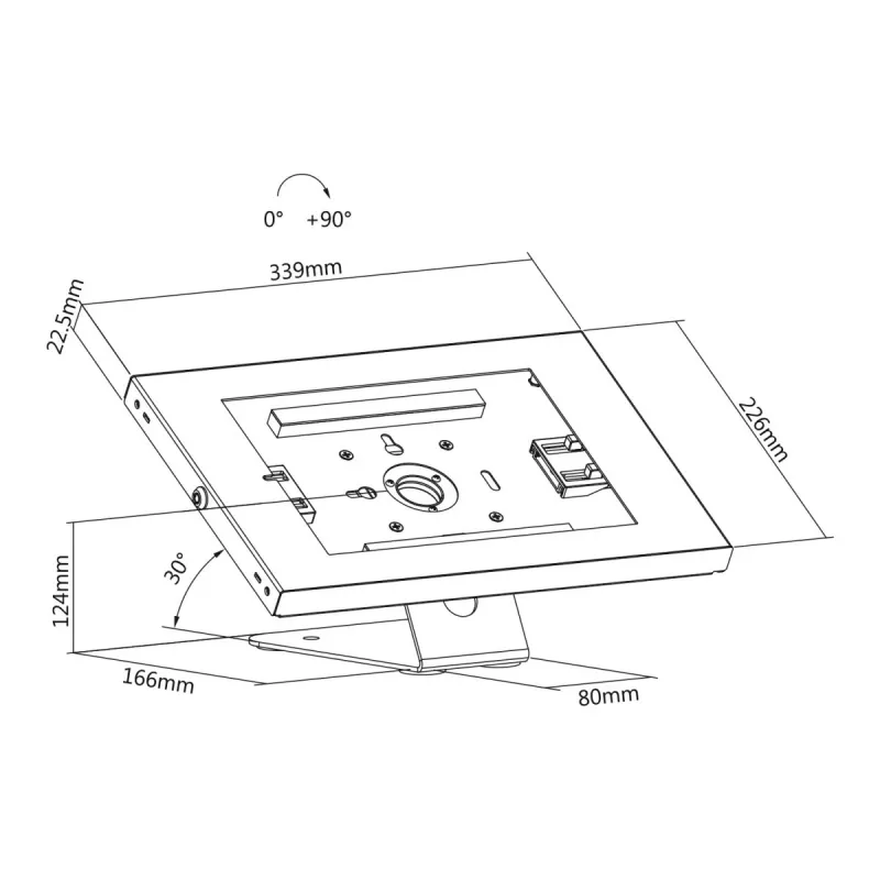Suporte de parede para tablet MACLEAN MC-475W para tablets de 7–10 polegadas, branco