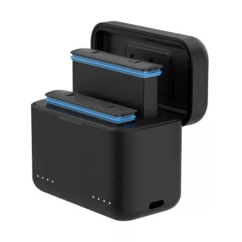 Carregador de dois canais Telesin S0-BCG-03-TIS para Insta360 X3 — estação de carregamento de bateria dupla