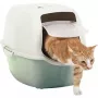Rotho Bailey caixa de areia para gatos com cúpula, verde / branca