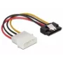 Cabo SATA para HDD DeLOCK 60120 conector macho de 4 polos com clipe metálico reto 0,12 m