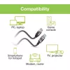 Techly ICOC U3A-RJ45-010 cabo adaptador USB-A para Gigabit Ethernet, 1 m, preto/prateado