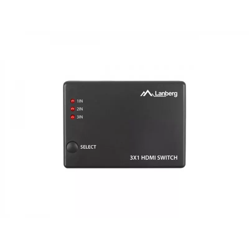 Comutador de vídeo LANBERG 3X HDMI + porta micro USB