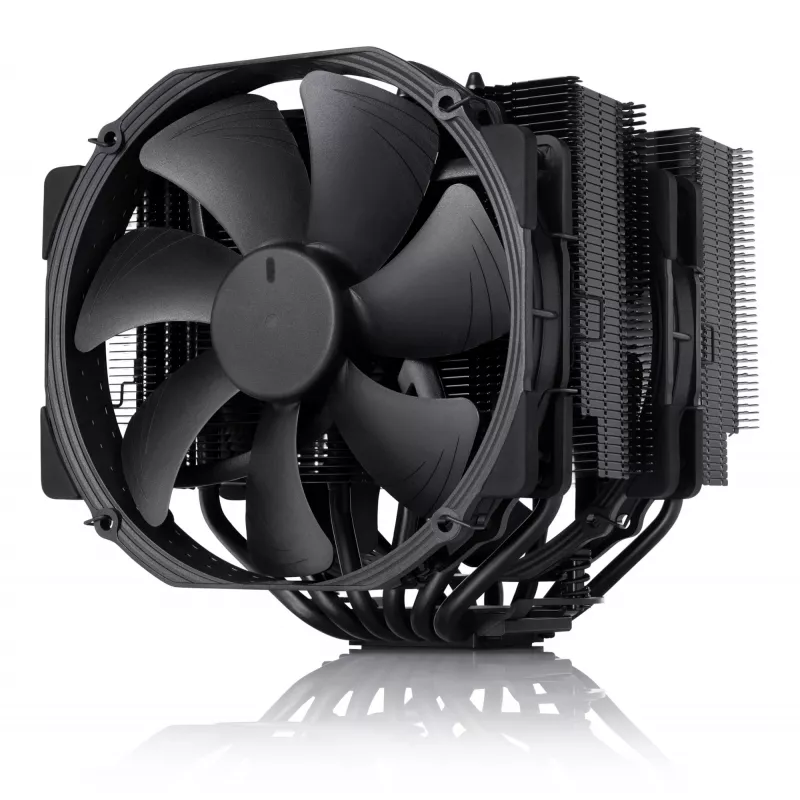 Dissipador de CPU Noctua NH-D15 Chromax Pure preto com duas ventoinhas de 140 mm