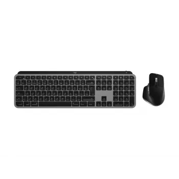 Logitech MX Keys S Combo para Mac, sem fios, conjunto de teclado e rato layout DE, teclas e funções otimizadas para macOS