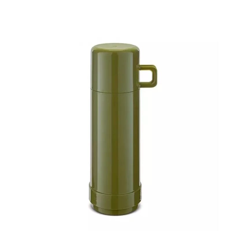 Garrafa térmica de vidro ROTPUNKT, capacidade 0,250 l, verde azeitona