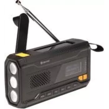 Denver SCD-2033 Rádio DAB+/FM solar de manivela com bateria, preto