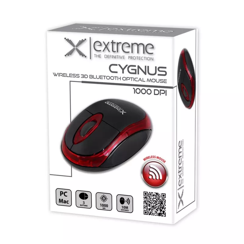 Rato ótico sem fios Bluetooth 3D Cyngus vermelho