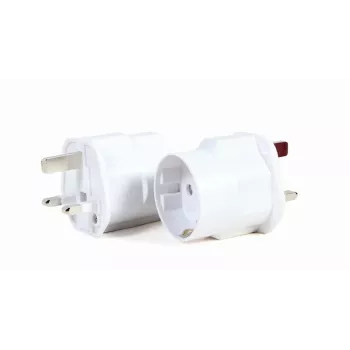 Gembird A-AC-EUFUKM-01 adaptador de corrente AC, tomada EU-Schuko para ficha UK, 13 A