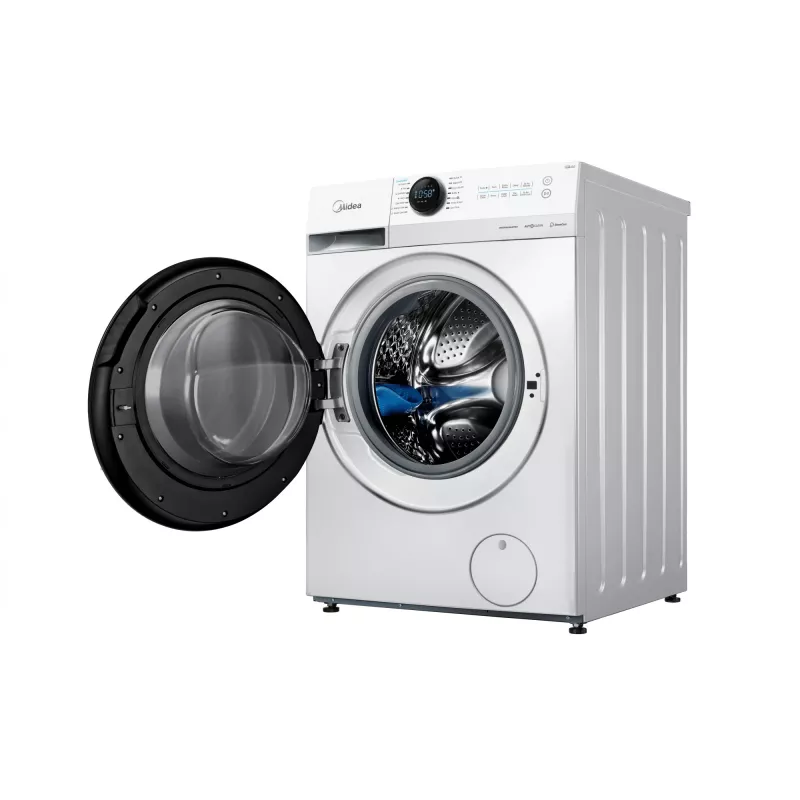 Máquina de lavar roupa Midea MF200W80WB/W-HR, carregamento frontal, 8 kg, 1400 rpm, LCD, vapor, 60 cm de largura