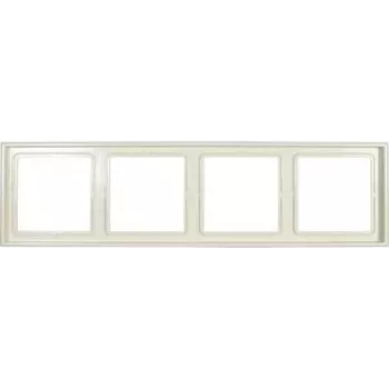 Jung Moldura 4 módulos LS 990 creme-branco LS984W (LS984W)