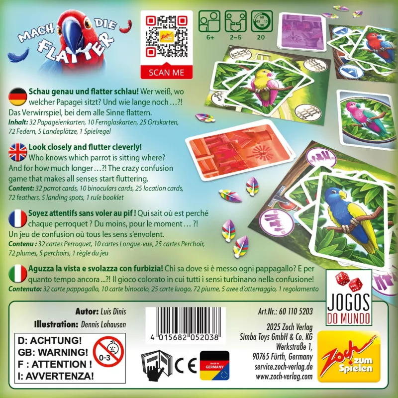 Mach die Flatter, jogo de tabuleiro