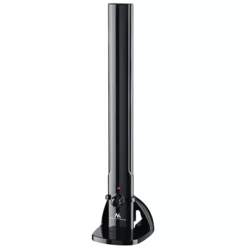 Antena de TV interior MACLEAN MCTV-930 — DVB-T, VHF 87,5–230 MHz, UHF 470–790 MHz, VHF 26 dB / UHF 28 dB, 75 Ω, preta
