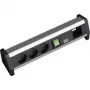 Distribuidor de energia Bachmann 3x Schuko 1x GST18 preto prateado