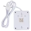 Extensão elétrica MACLEAN MCE387 W — 2 tomadas, 3×USB A, 110–240 V, 2500 W, cabo de 1,5 m, branco