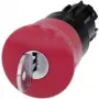 Interruptor de emergência Siemens, botão cogumelo anel frontal plástico vermelho desbloqueio por chave SIRIUS ACT 3SU1000-1HF20-0AA0 1 unid. (3SU1000-1HF20-0AA0)